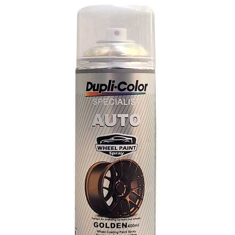 اسپری رنگ رینگ طلایی دوپلی کالر مدل wheel paint حجم 400 میلی لیتر