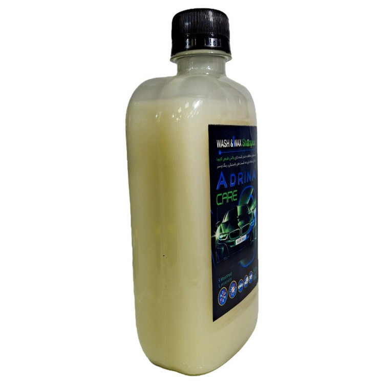 شامپو واکس بدنه خودرو آدرینا مدل WASH and WAX حجم 500 میلی لیتر