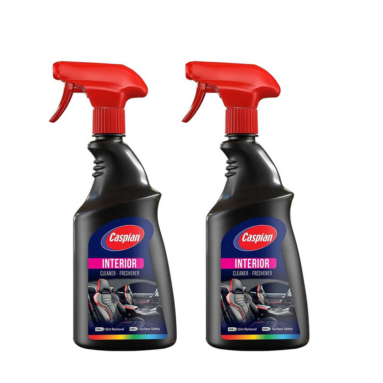 اسپری پاککننده چندمنظوره خودرو کاسپین مدل Inerior-Freshener حجم 500 میلی لیتر مجموعه 2 عددی