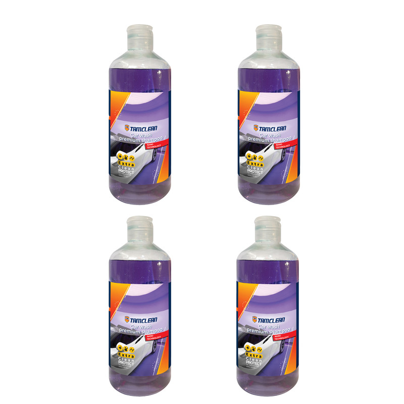 شامپو تمیزکننده بدنه خودرو تام کلین مدل پریمیوم TC-SB400Y08حجم 400 میلی لیتر بسته 4 عددی
