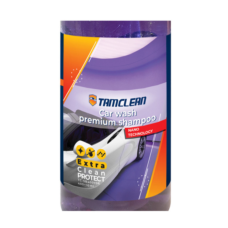 شامپو تمیزکننده بدنه خودرو تام کلین مدل پریمیوم TC-SB400Y08حجم 400 میلی لیتر بسته 4 عددی