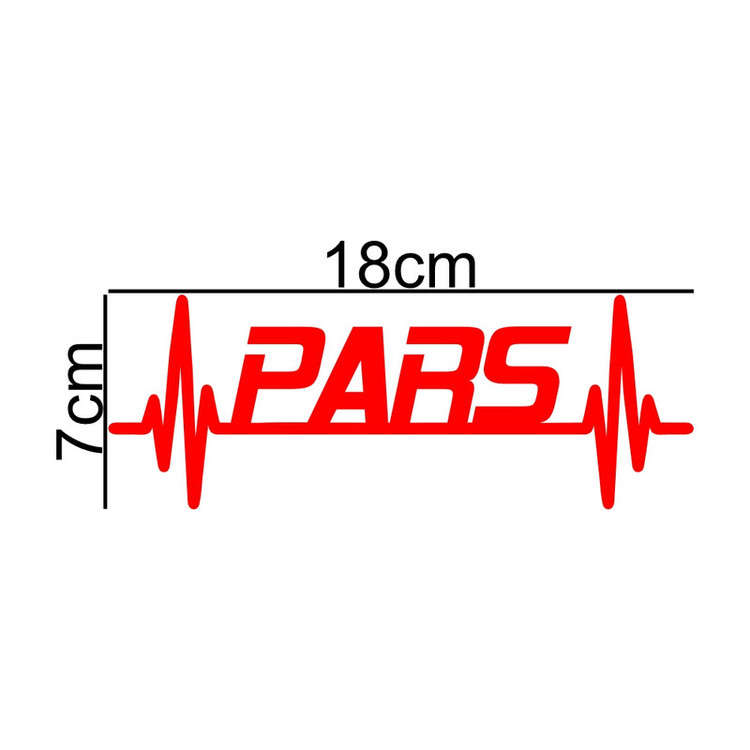 برچسب بدنه خودرو طرح ضربان قلب PARS کد MT-R408 مناسب برای پارس
