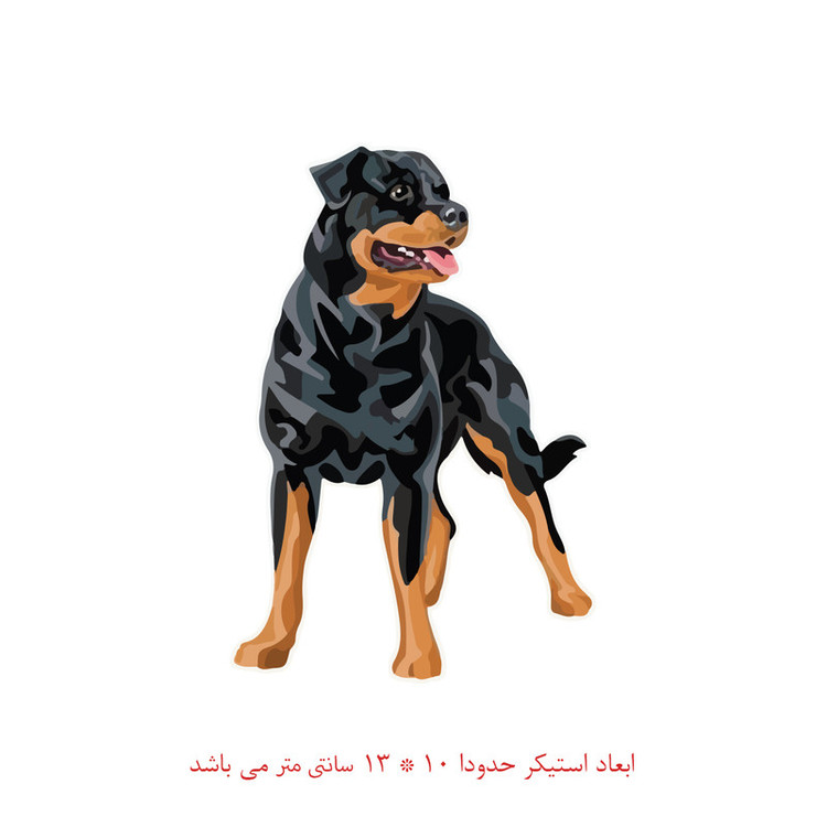 استیکر خودرو پویا مارکت طرح روتوایلر کد 1815
