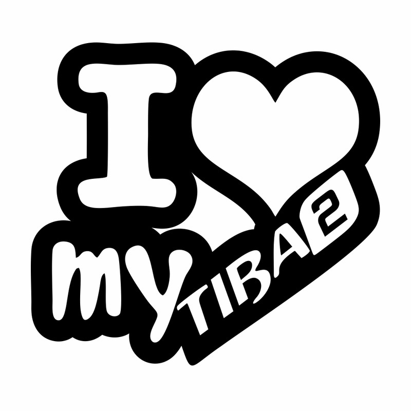 برچسب بدنه خودرو ماتریسیو طرح ماشین تیبا 2 I Love My کد M207