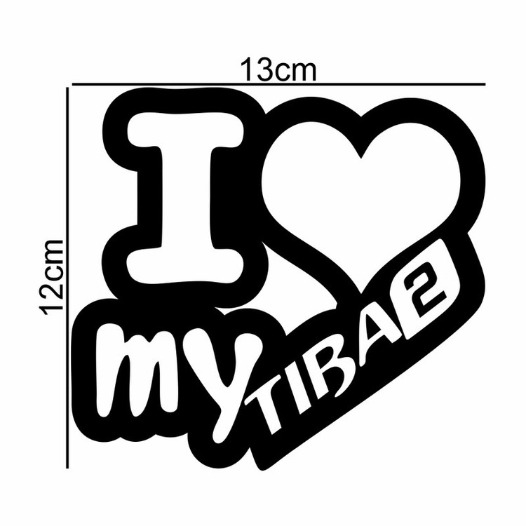 برچسب بدنه خودرو ماتریسیو طرح ماشین تیبا 2 I Love My کد M207