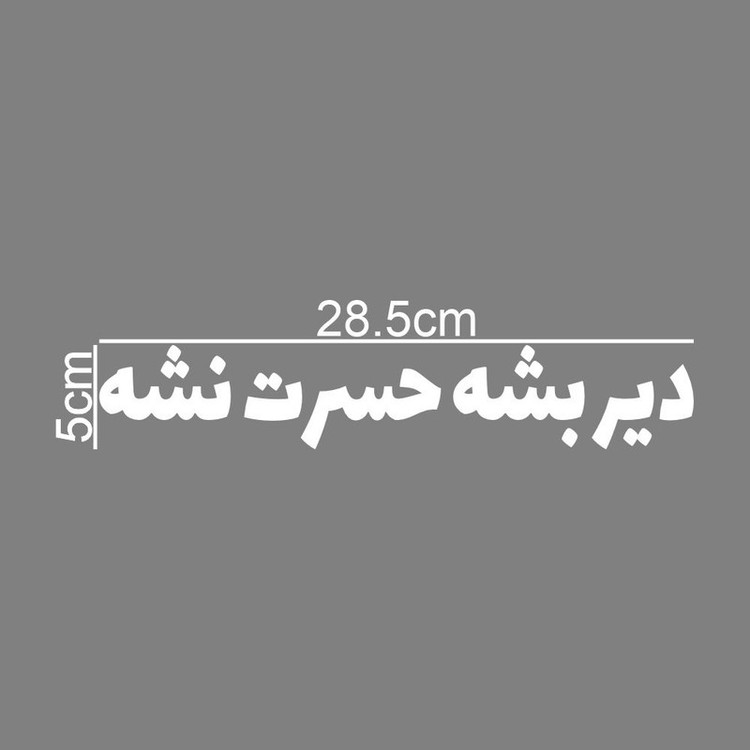 برچسب بدنه خودرو طرح دیر بشه حسرت نشه کد MT-W461