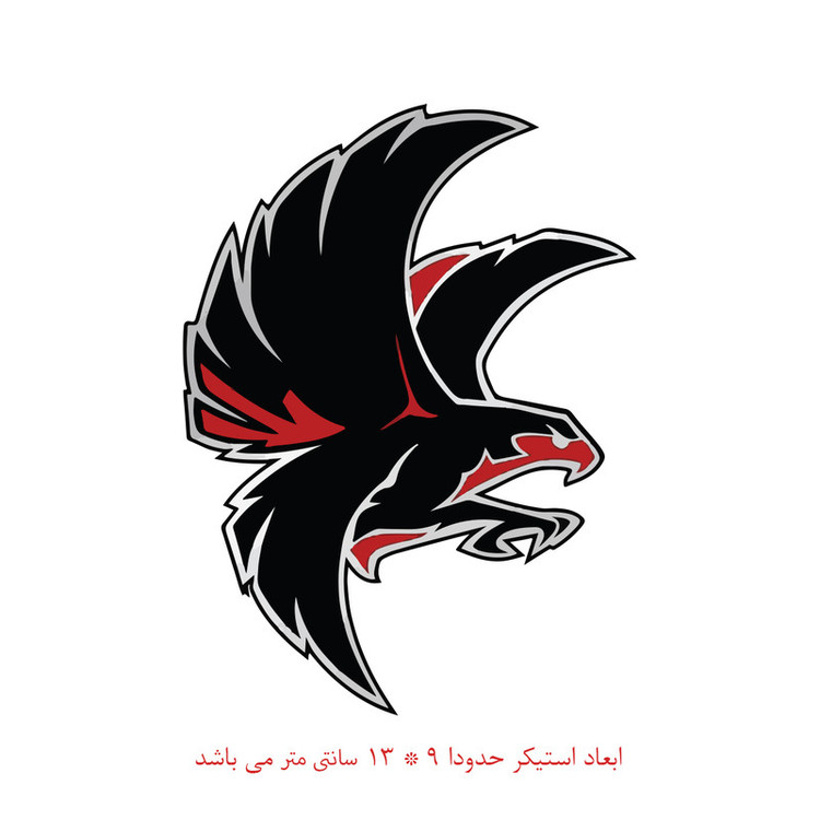 استیکر خودرو پویا مارکت طرح عقاب کد 1547