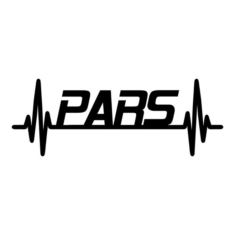 برچسب بدنه خودرو طرح ضربان قلب PARS کد MT-B408 مناسب برای پارس