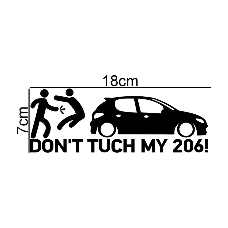 برچسب بدنه خودرو طرح Dont Tuch My 206 کد MT-B341
