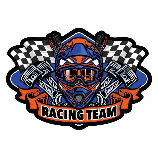 برچسب بدنه خودرو طرح RACING TEAM کد 1