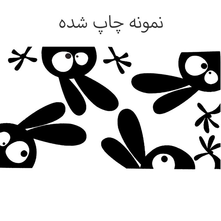 برچسب بدنه خودرو مدل خرگوش بسته 4 عددی