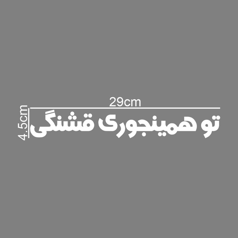 برچسب بدنه خودرو طرح تو همینجوری قشنگی کد MT-W438