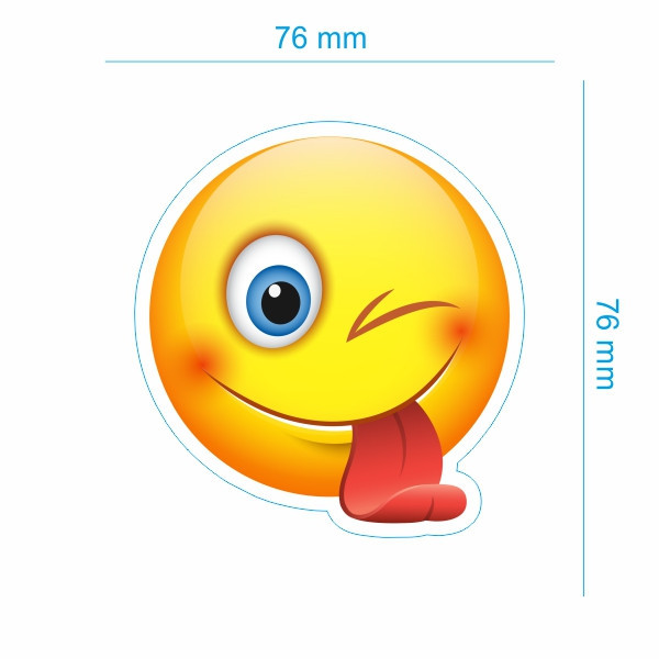 برچسب بدنه خودرو طرح ایموجی چشمک کد 155