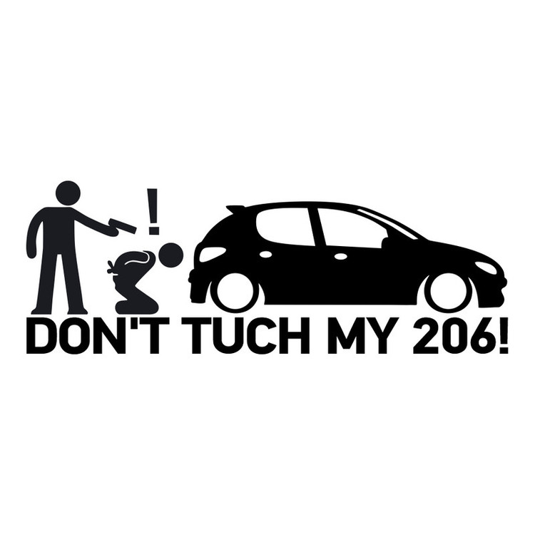 برچسب بدنه خودرو طرح Dont Tuch My 206 کد MT-B347