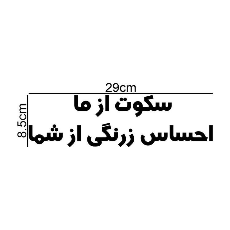 برچسب بدنه خودرو طرح سکوت از ما احساس زرنگی از شما کد MT-B435