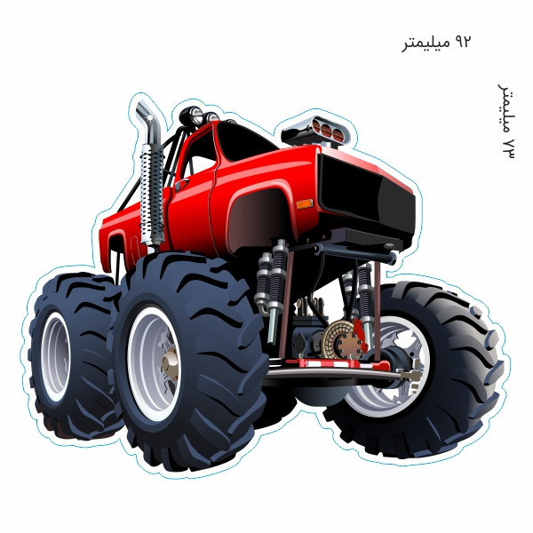 برچسب بدنه خودرو طرح آفرود قرمز
