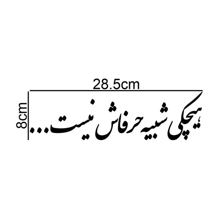 برچسب بدنه خودرو طرح هیچکی شبیه حرفاش نیست کد MT-B521