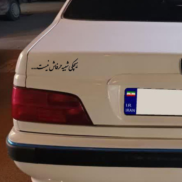 برچسب بدنه خودرو طرح هیچکی شبیه حرفاش نیست کد MT-B521