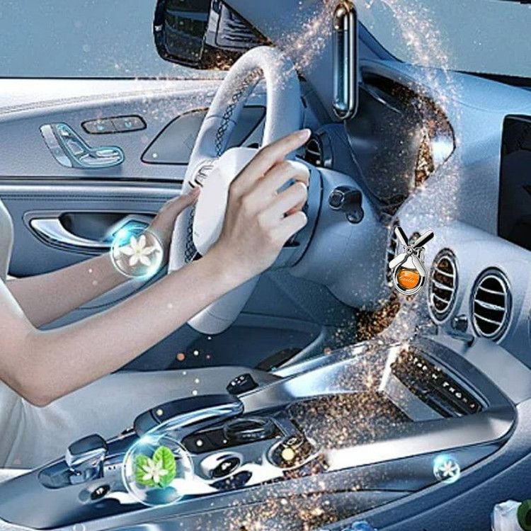 خوشبوکننده خودرو مدل آسیاب کد AIR 609 با رایحه گل های بهاری حجم 8 میلیلیتر
