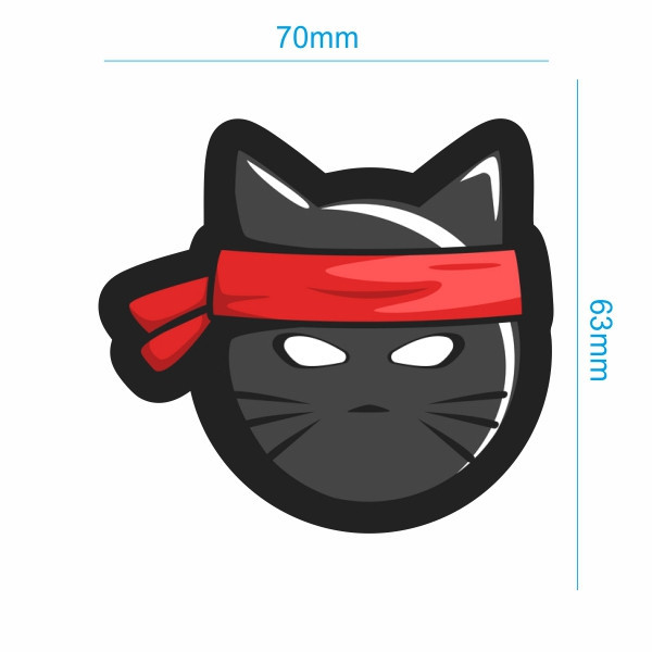 برچسب بدنه خودرو طرح ninja cat کد 135