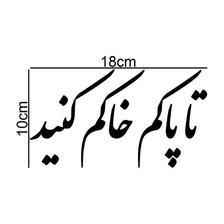 برچسب بدنه خودرو طرح تا پاکم خاکم کنید کد MT-B444