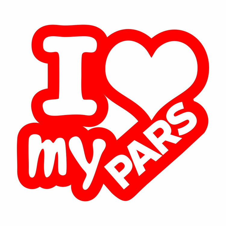 برچسب بدنه خودرو ماتریسیو طرح ماشین پارس I Love My کد M216