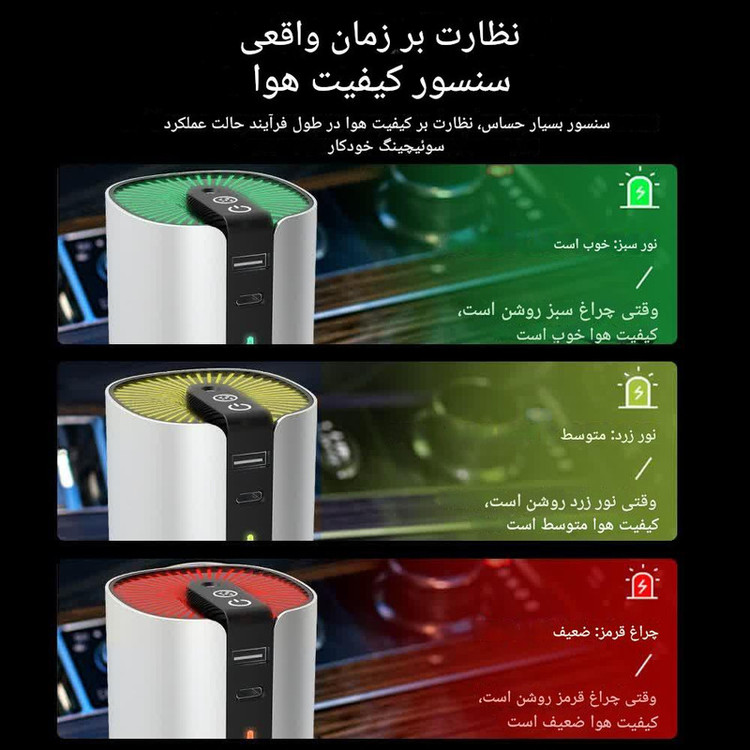 تصفیهکننده هوشمند هوای خودرو مدل BCAP-05