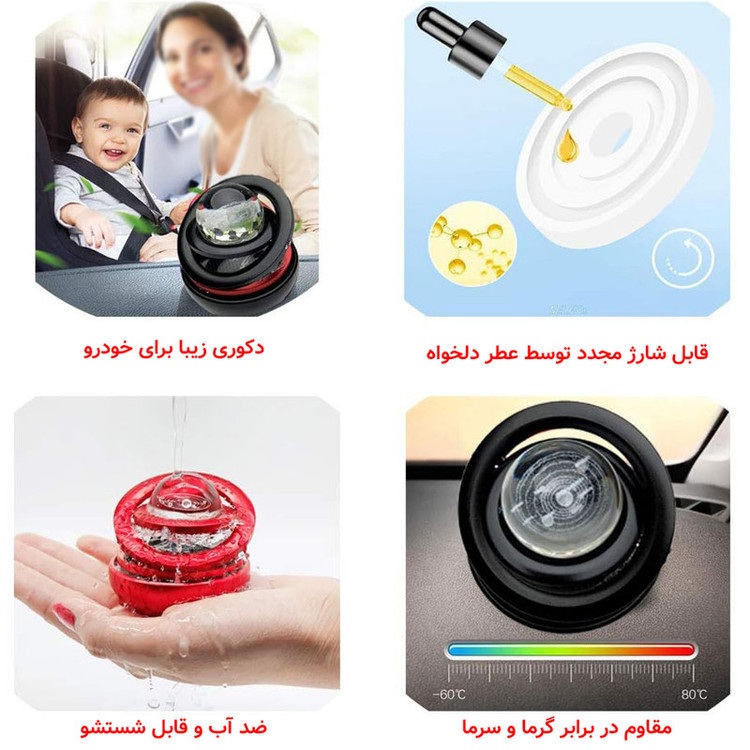 خوشبوکننده خودرو خورشیدی مدل بدنه تمام فلزی کد Milky Way