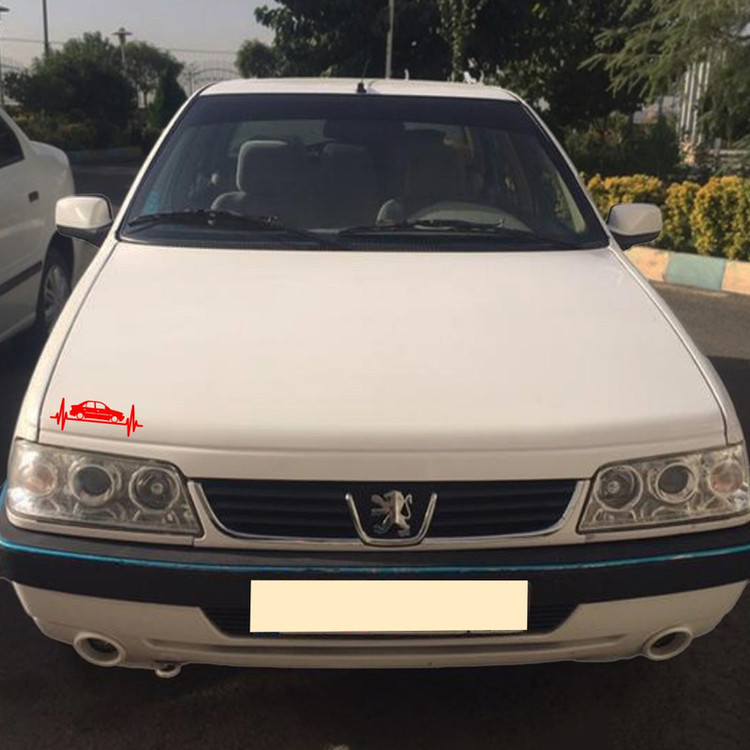 برچسب بدنه خودرو طرح ضربان قلب ماشین کد MT-R409 مناسب برای پارس