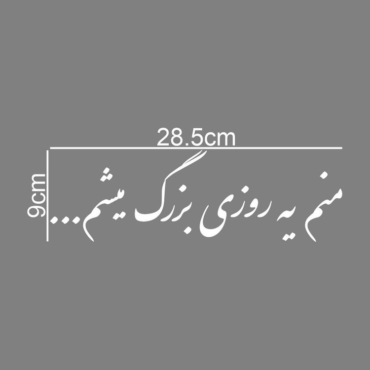 برچسب بدنه خودرو طرح منم یه روزی بزرگ میشم کد MT-W464