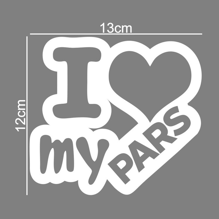 برچسب بدنه خودرو ماتریسیو طرح ماشین پارس I Love My کد M222