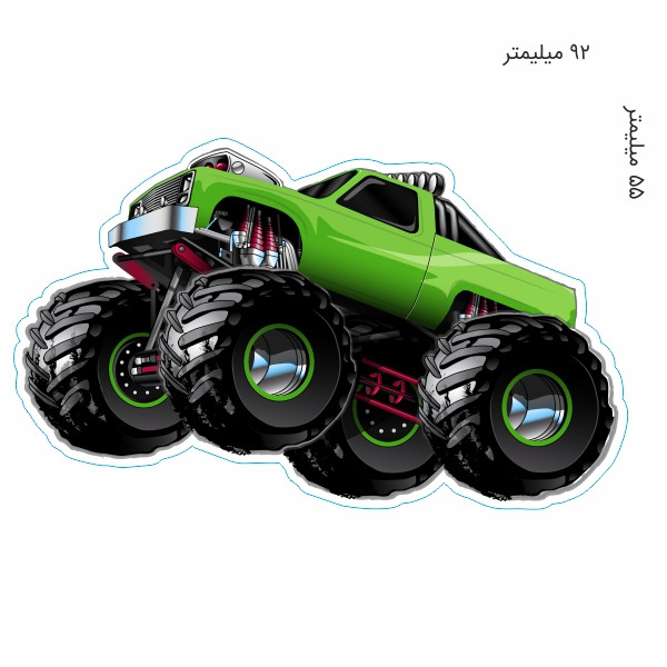 برچسب بدنه خودرو طرح آفرود سبز رنگ