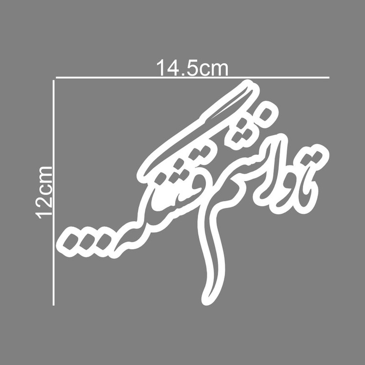برچسب بدنه خودرو طرح تاوانشم قشنگه... کد MT-W429