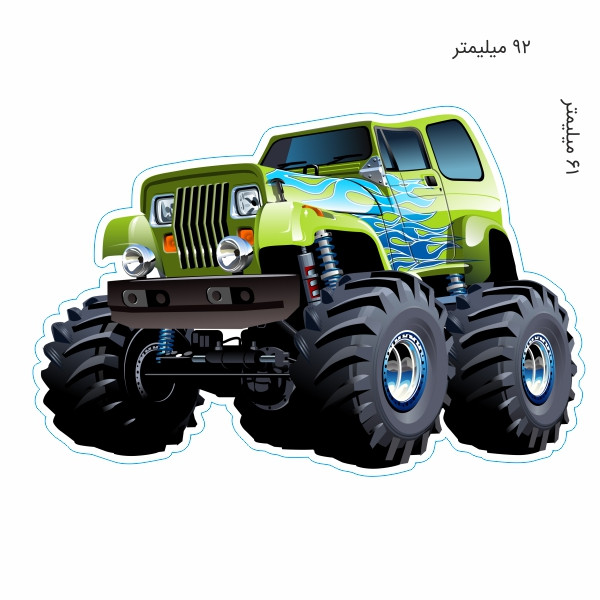 برچسب بدنه خودرو طرح آفرود سبزآبی