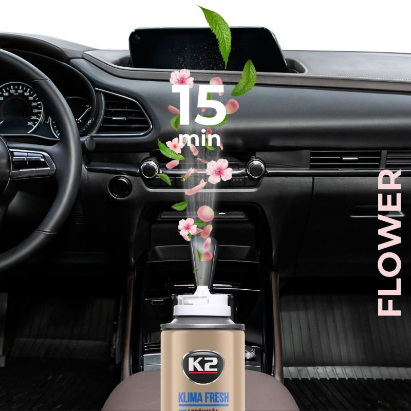 اسپری خوشبوکننده و ضدعفونی کننده کابین خودرو کی تو مدل KLIMA FRESH FLOWER حجم 150 میلی لیتر