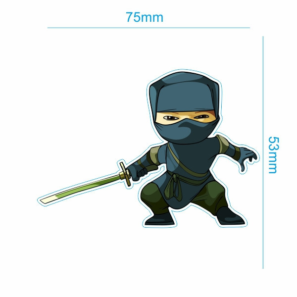 برچسب بدنه خودرو طرح ninja lady کد 136