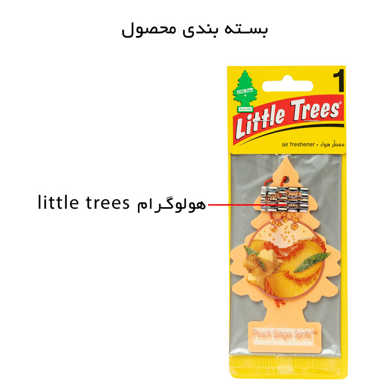 خوشبوکننده خودرو لیتل تریس مدل Trees با رایحه Peach Ginger Spritz
