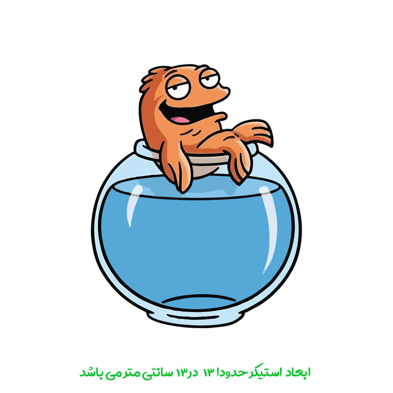 برچسب بدنه خودرو پویا مارکت طرح ماهی کد 3840