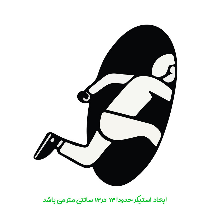 برچسب بدنه خودرو پویا مارکت طرح فرار کد 3809