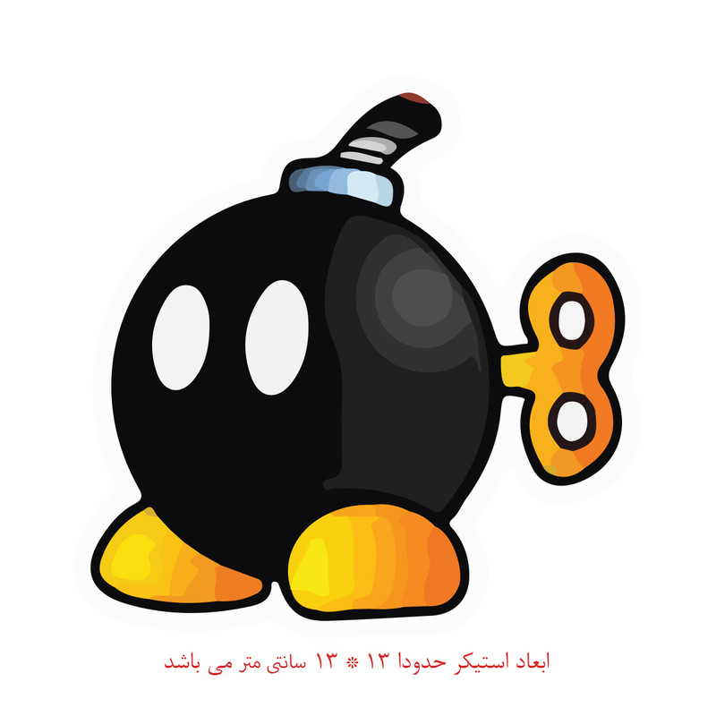 استیکر خودرو پویا مارکت طرح بمب کد 1187