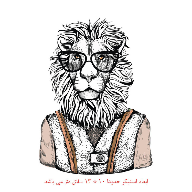 استیکر خودرو پویا مارکت طرح مستر شیر کد 1162