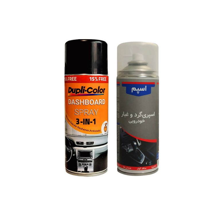 اسپری تمیزکننده و خوشبو کننده هوای خودرو دوپلی کالر مدل عطر lord حجم 400 میلی لیتر مجموعه 2 عددی