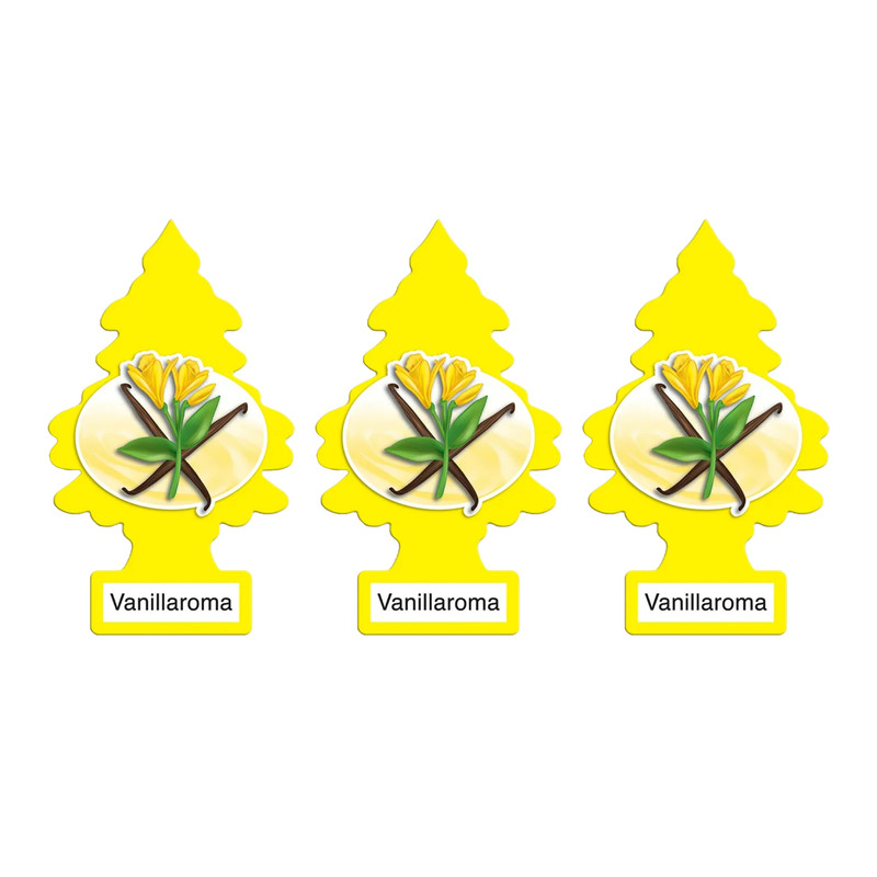 خوشبوکننده خودرو لیتل تریس مدل Trees رایحه Vanillaroma بسته 3 عددی