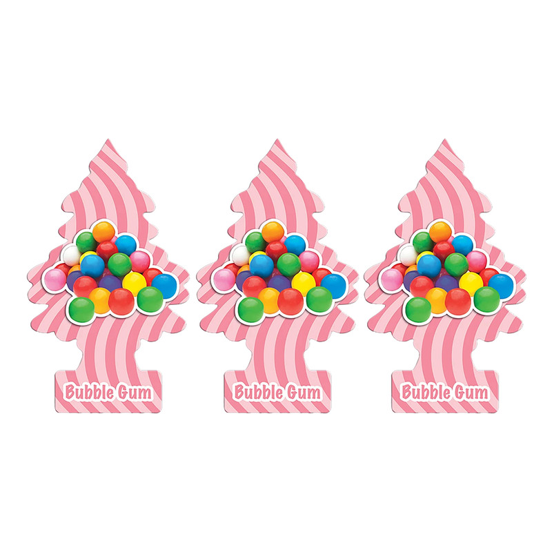 خوشبوکننده خودرو لیتل تریس مدل Trees رایحه Bubble Gum بسته 3 عددی