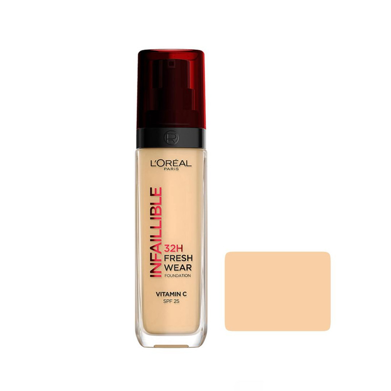 کرم پودر مایع Spf 25 لورآل مدل Infaillible 32H شماره 130 مناسب برای انواع پوست حجم 30 میلی‌ لیتر
