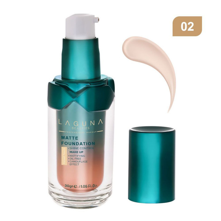 کرم پودر مایع لاگونا مدل MATTE شماره LMF02 مناسب برای پوست چرب و مختلط وزن 30 گرم