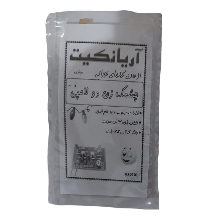کیت آموزشی آریانکیت مدل چشمک زن دو لامپی کد k20101