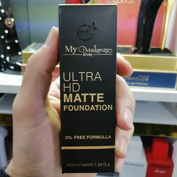 کرم پودر مایع مای میکاپ استوری مدل Ultra HD شماره MF05 مناسب برای انواع پوست حجم 40 میلیلیتر
