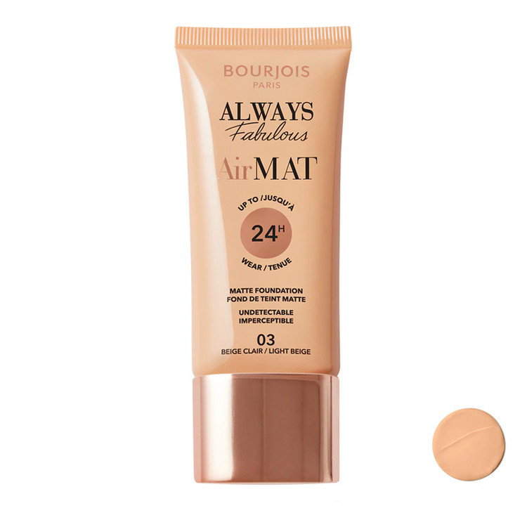 کرم پودر مایع SPF 10 بورژوآ مدل Always Fabulous شماره 03 مناسب انواع پوست حجم 30 میلیلیتر