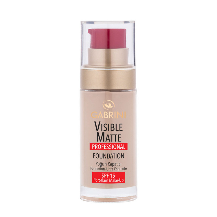 کرم پودر مایع گابرینی مدل Visible Matte شماره 02 مناسب انواع پوست حجم 30 میلیلیتر